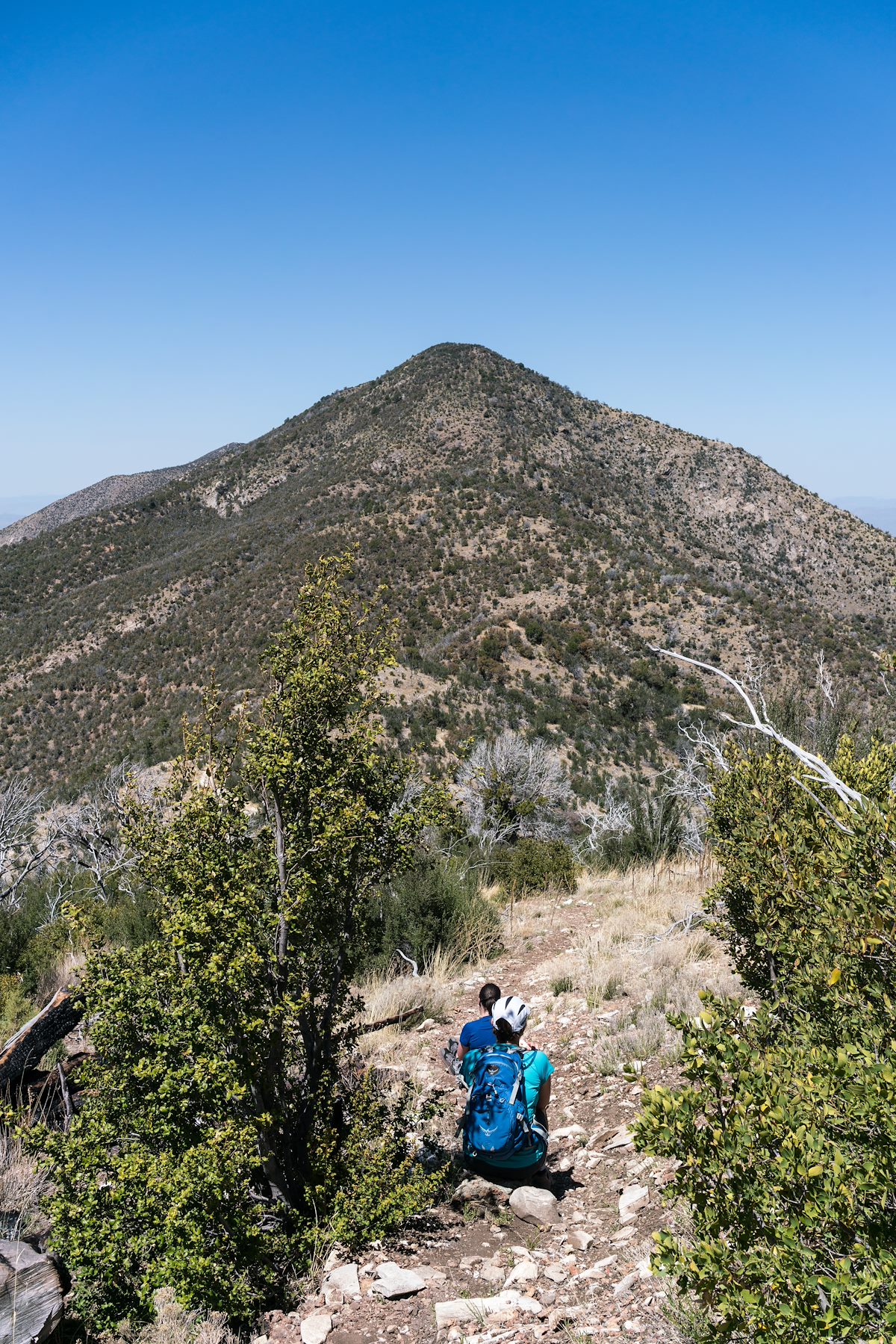 2017 April Dana and Traci on the Oracle Ridge Trail