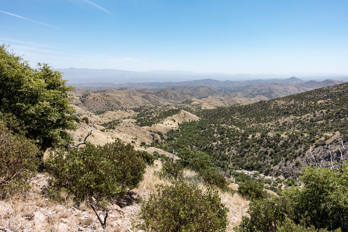 2017 April Looking down at the Ridge that the Brush Corral Route Follows