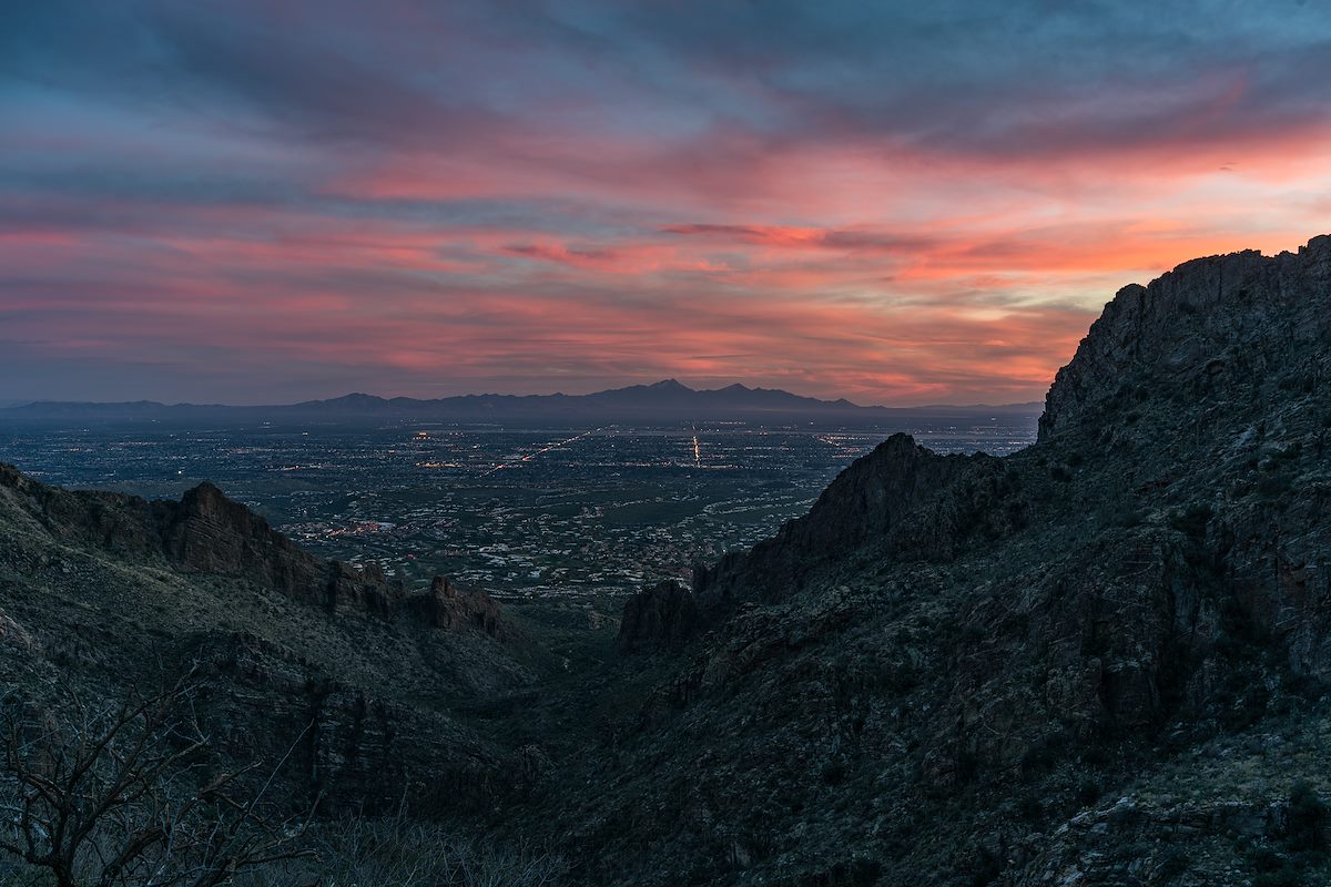 2017 February Looking down Ventana Canyon