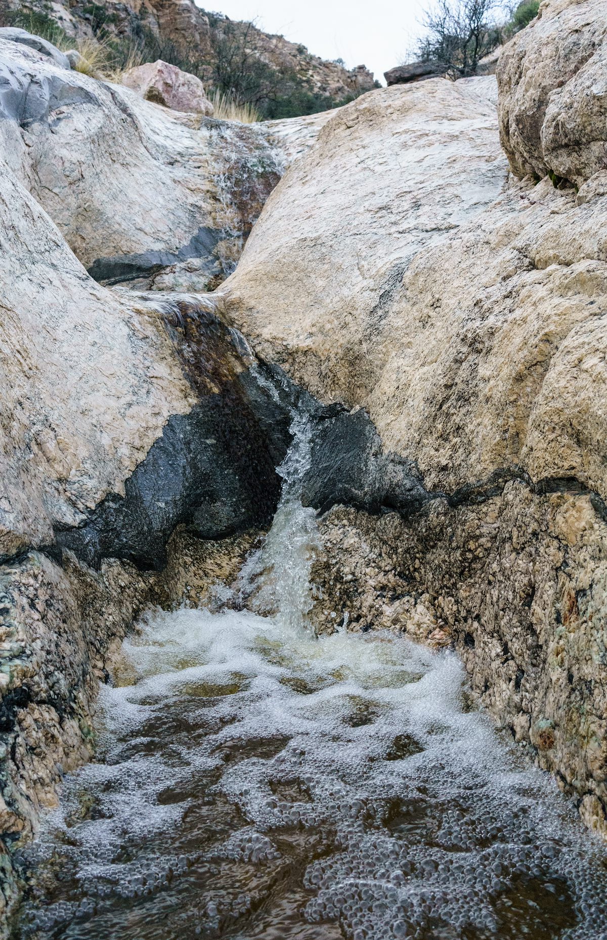 2017 February Rushing water in Ventana Canyon