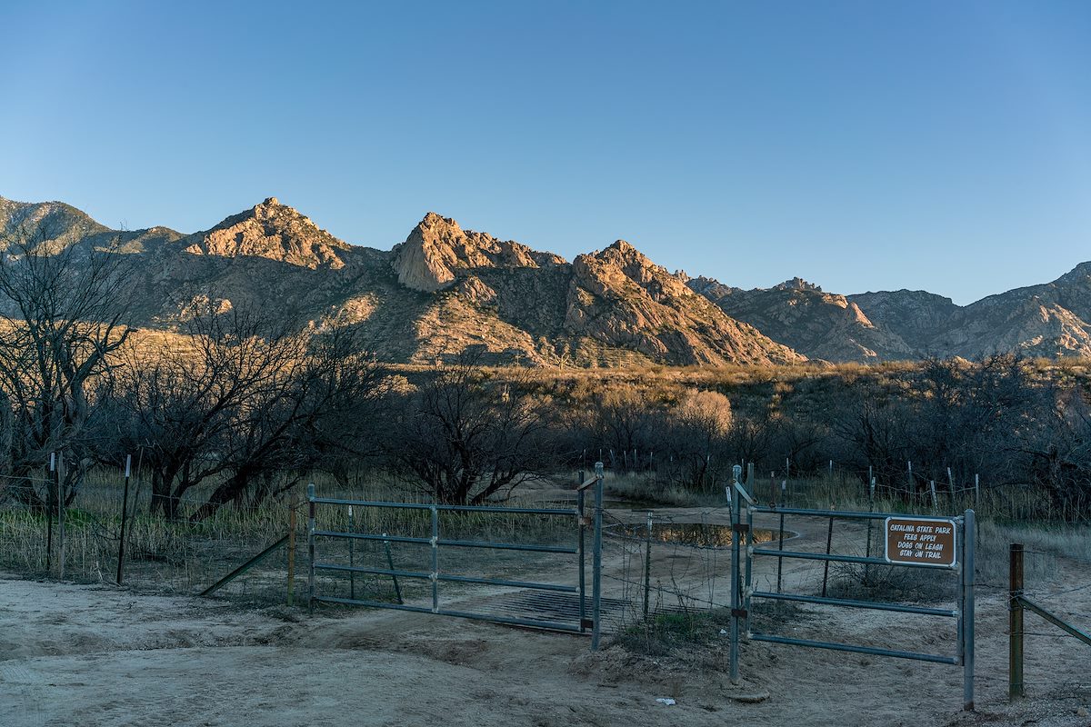 2017 January Golder Ranch South Parking at the Catalina State Park Boundary