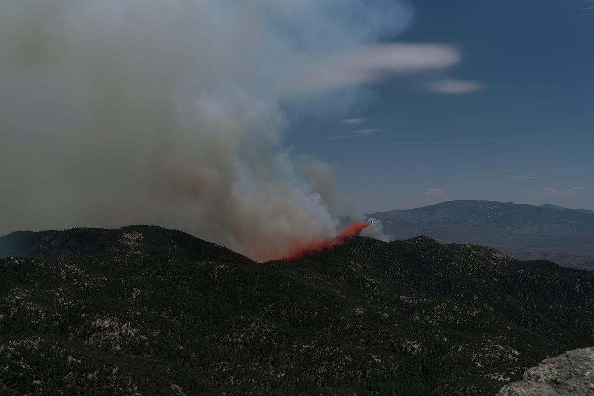 2017 July Fire Retardant being dropped on the Burro Fire