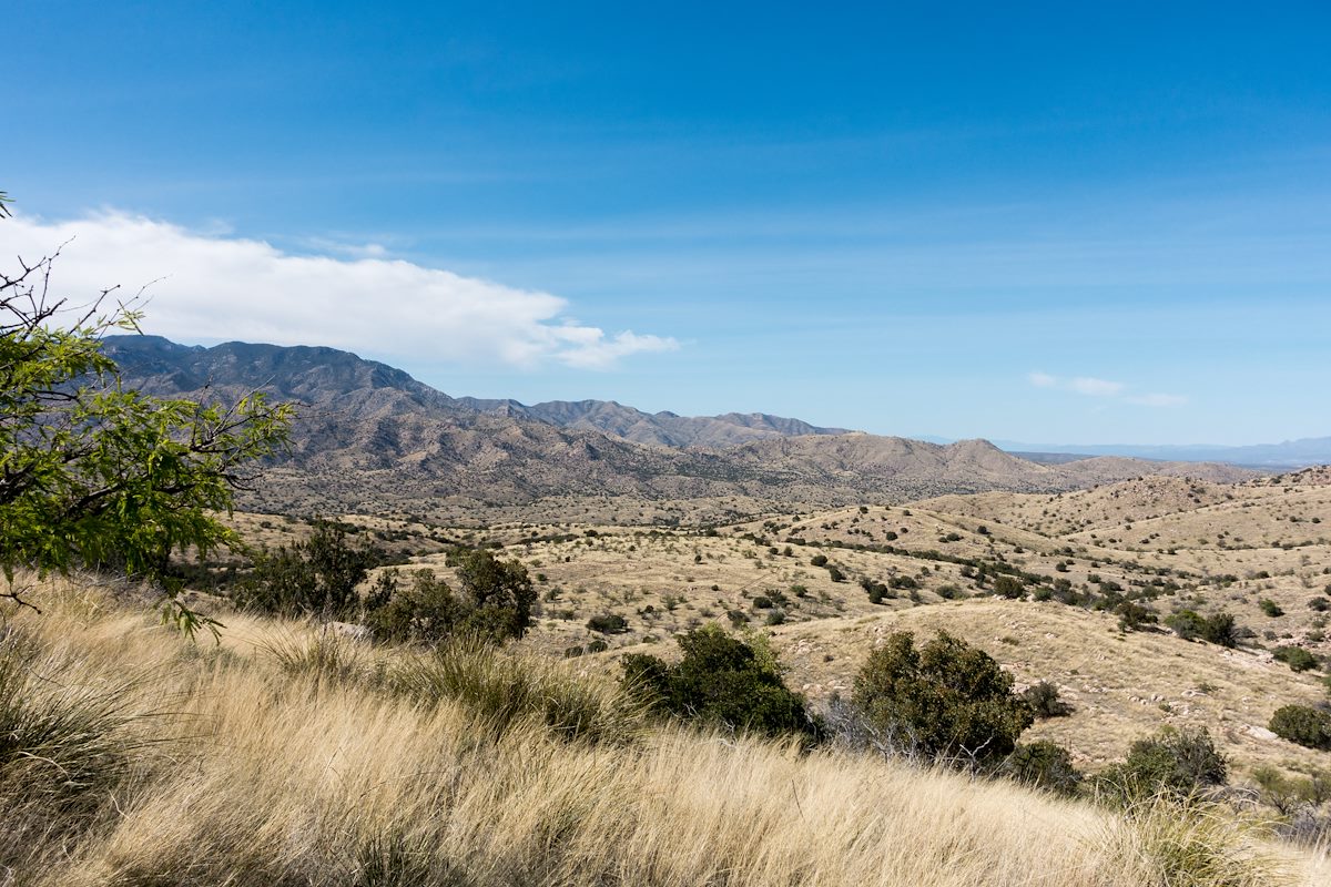 2017 March Looking towards Evans Mountain from Point 4622 off the Bellota Trail