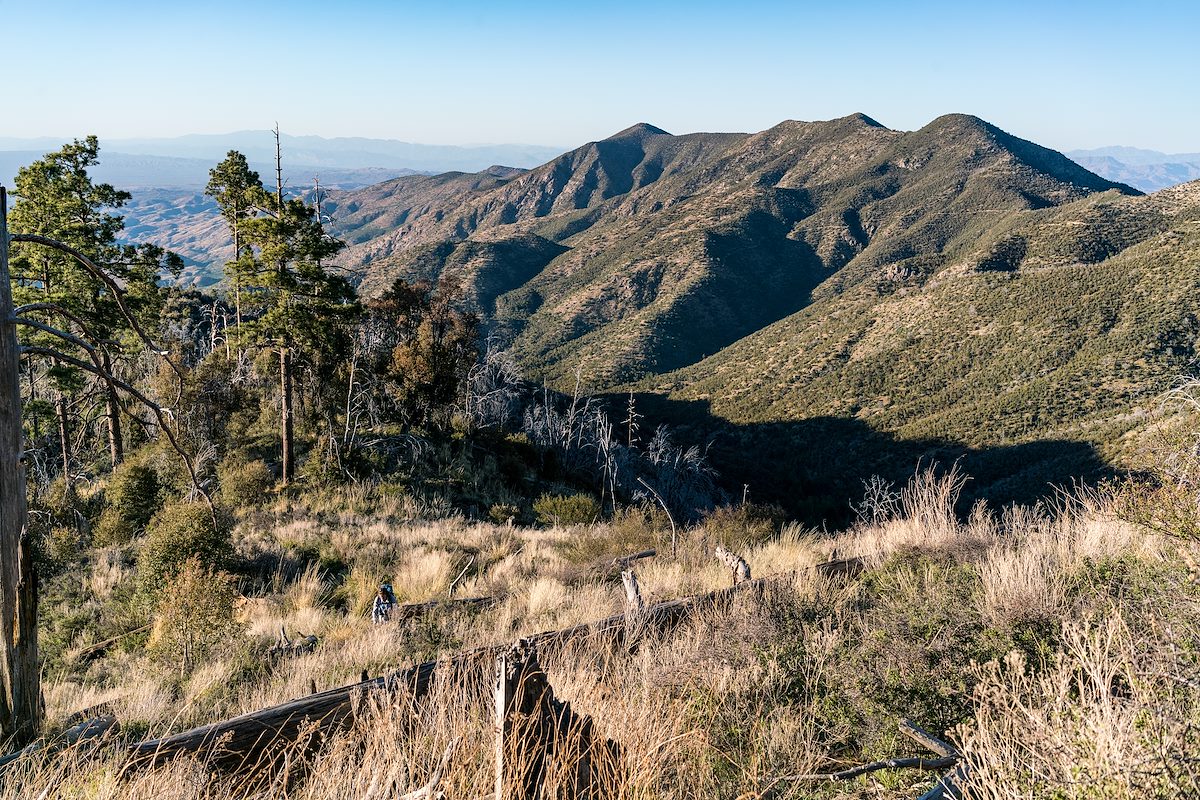 2017 May Kathy climbing up Red Ridge Trail