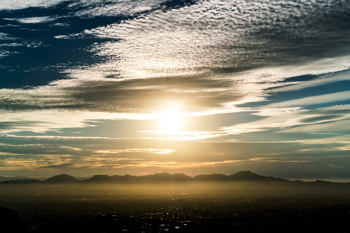 2017 November Sunset from Pontatoc Canyon