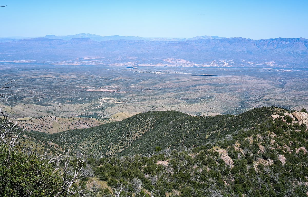 2017 September Looking down into the San Pedro River Valley from Rice Peak