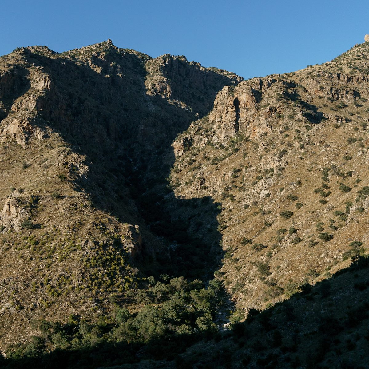 2017 September Pine Canyon in Shadow from the East Fork Trail