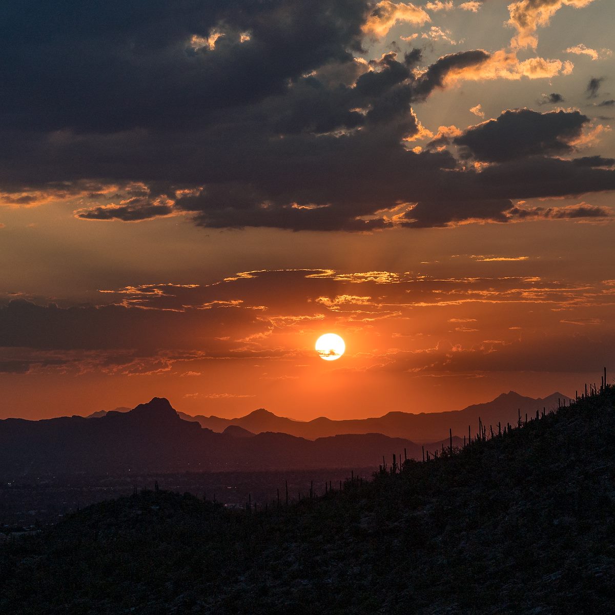 2017 September Sunset from Pontatoc Canyon