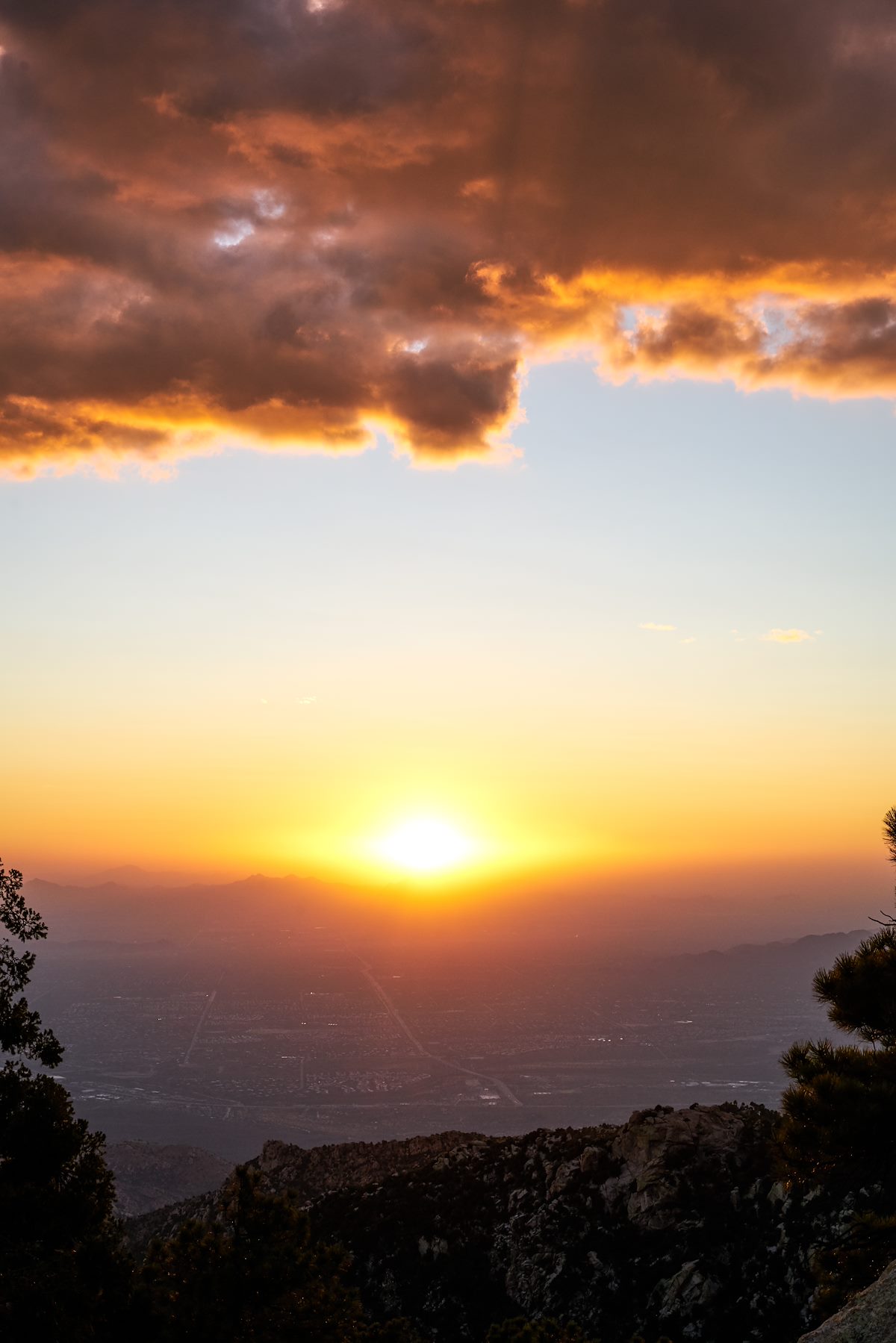 2017 September Sunset from the Mount Lemmon Trail
