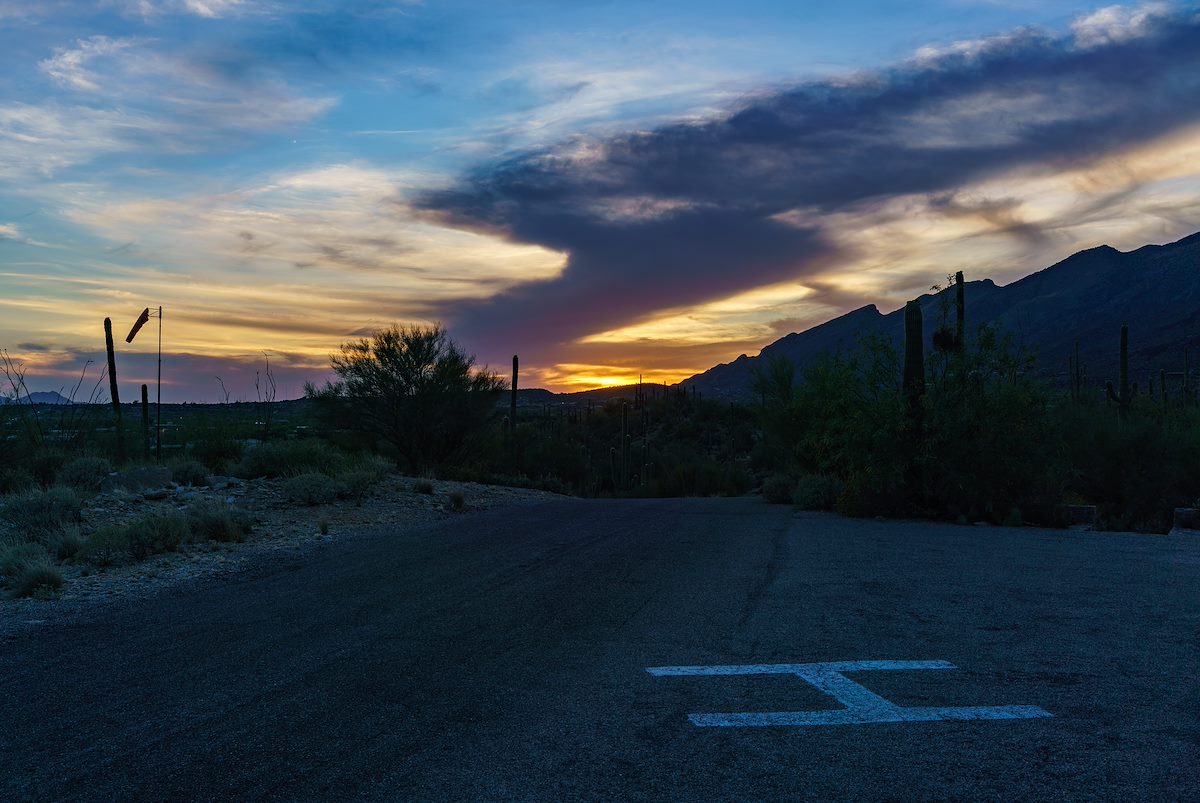 2018 April H and Windsock in Sabino Canyon