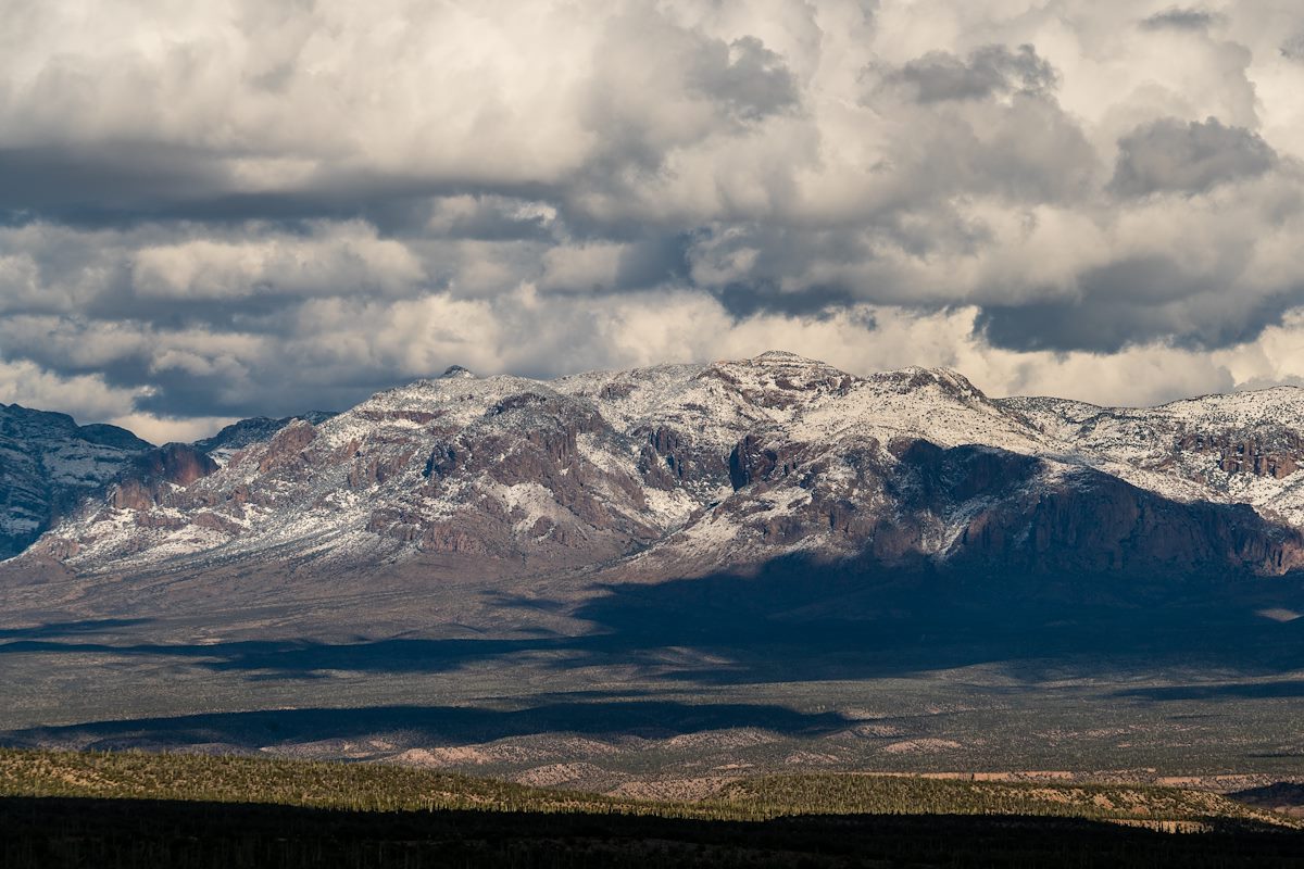 2018 December Rhodes Peak from the Davis Mesa Road before the Six Bar Ranch