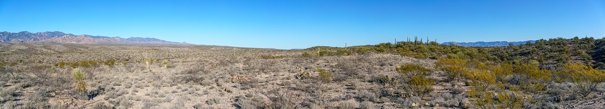 2018 February A wide view from the Santa Catalinas to the Galiuros from the SunZia Route North of the Brush Corral Road