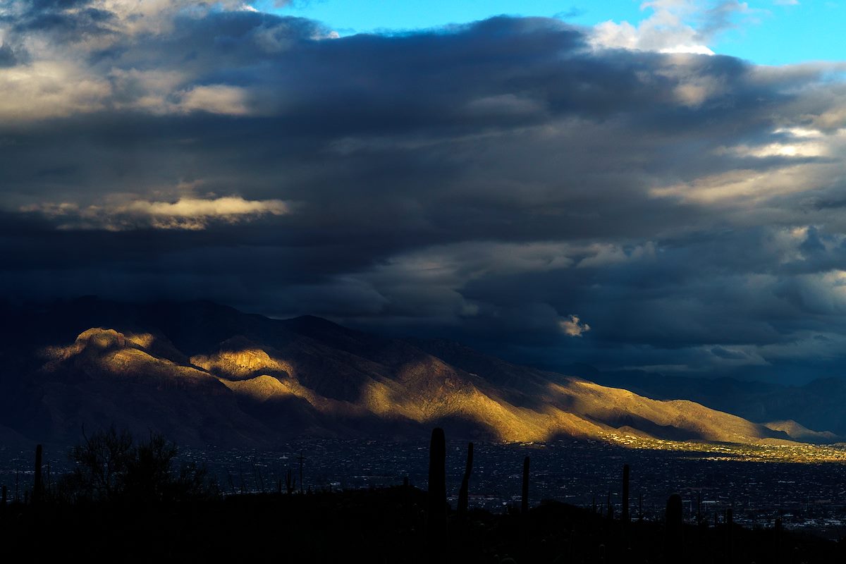 2018 February Santa Catalina Mountains from the Tucson Mountains