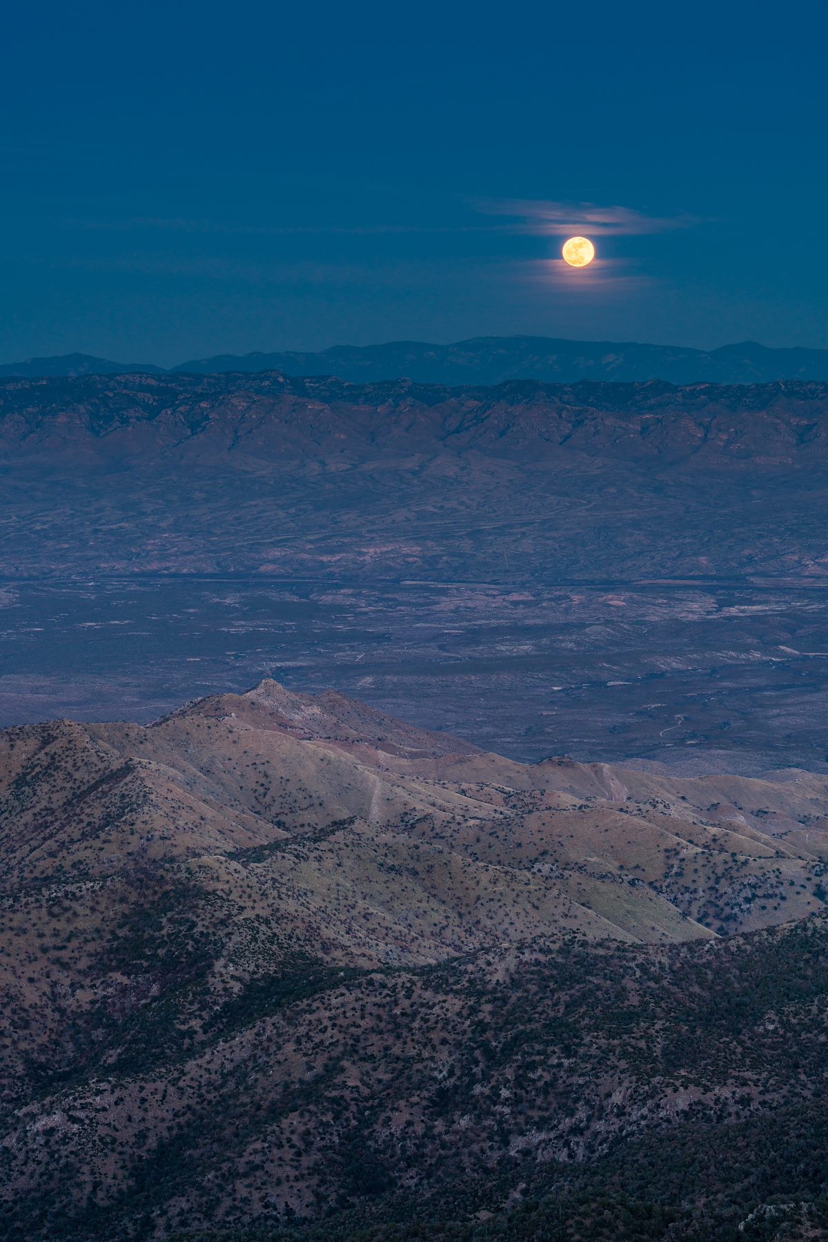 2018 January Wolf Moon Over the San Pedro River Valley