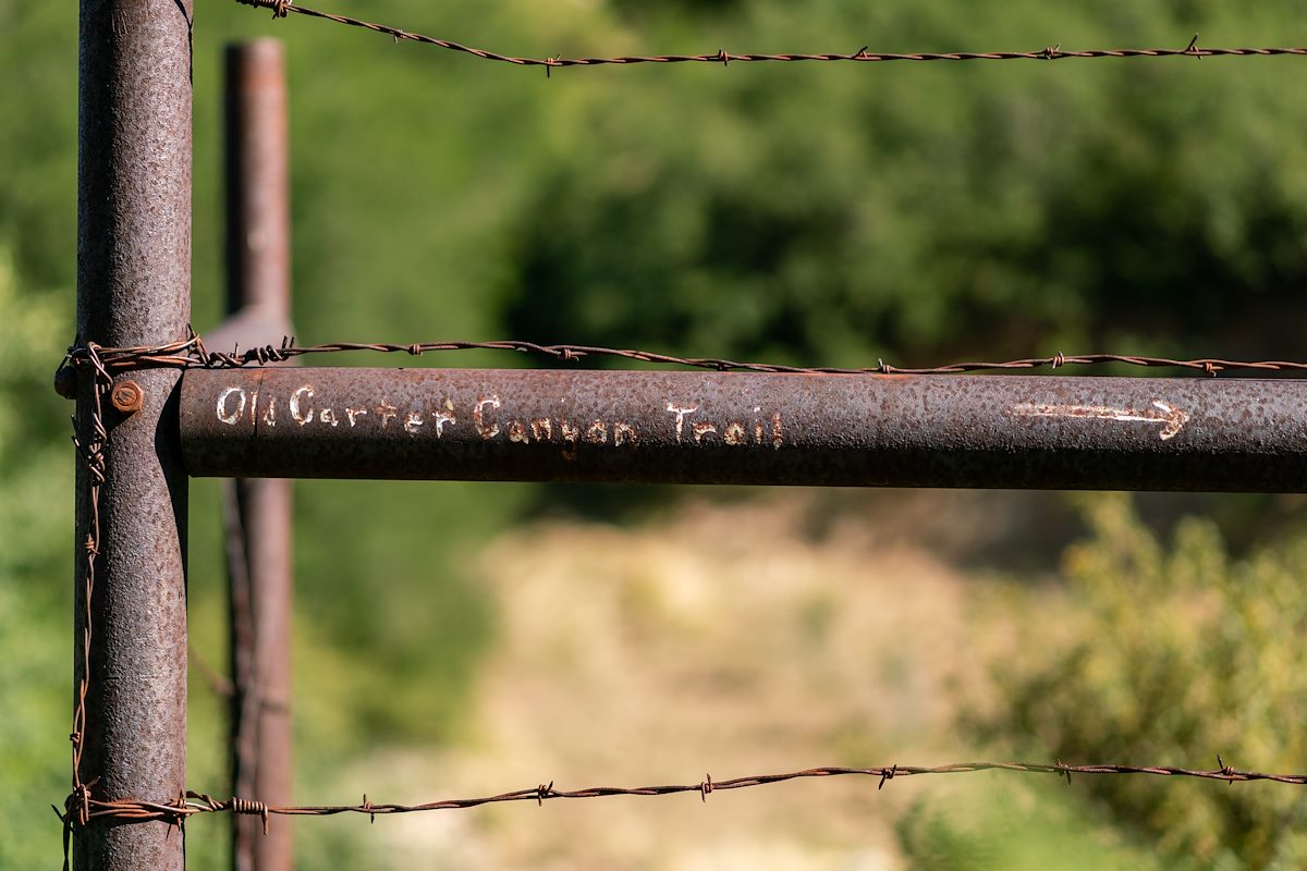2018 July Old Carter Canyon Trail Arrow