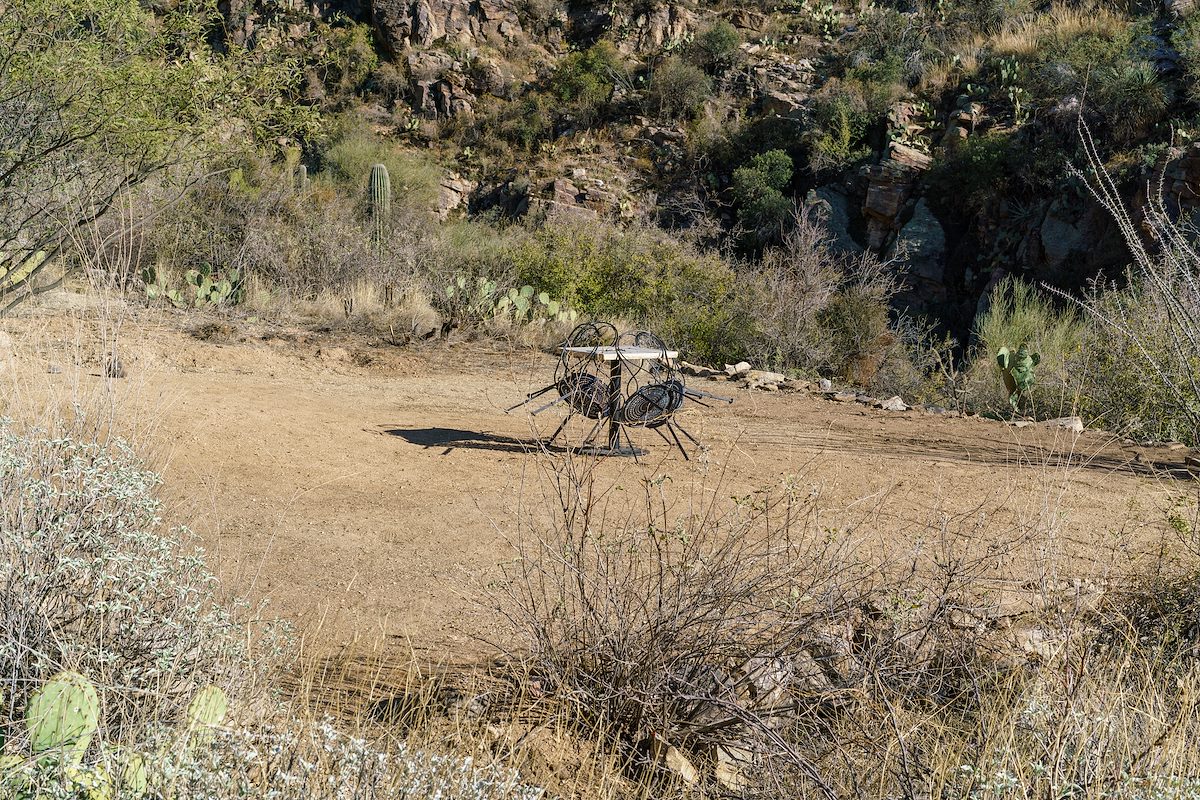 2018 March Old Platform on Pontatoc Canyon Trail Vandalised 01