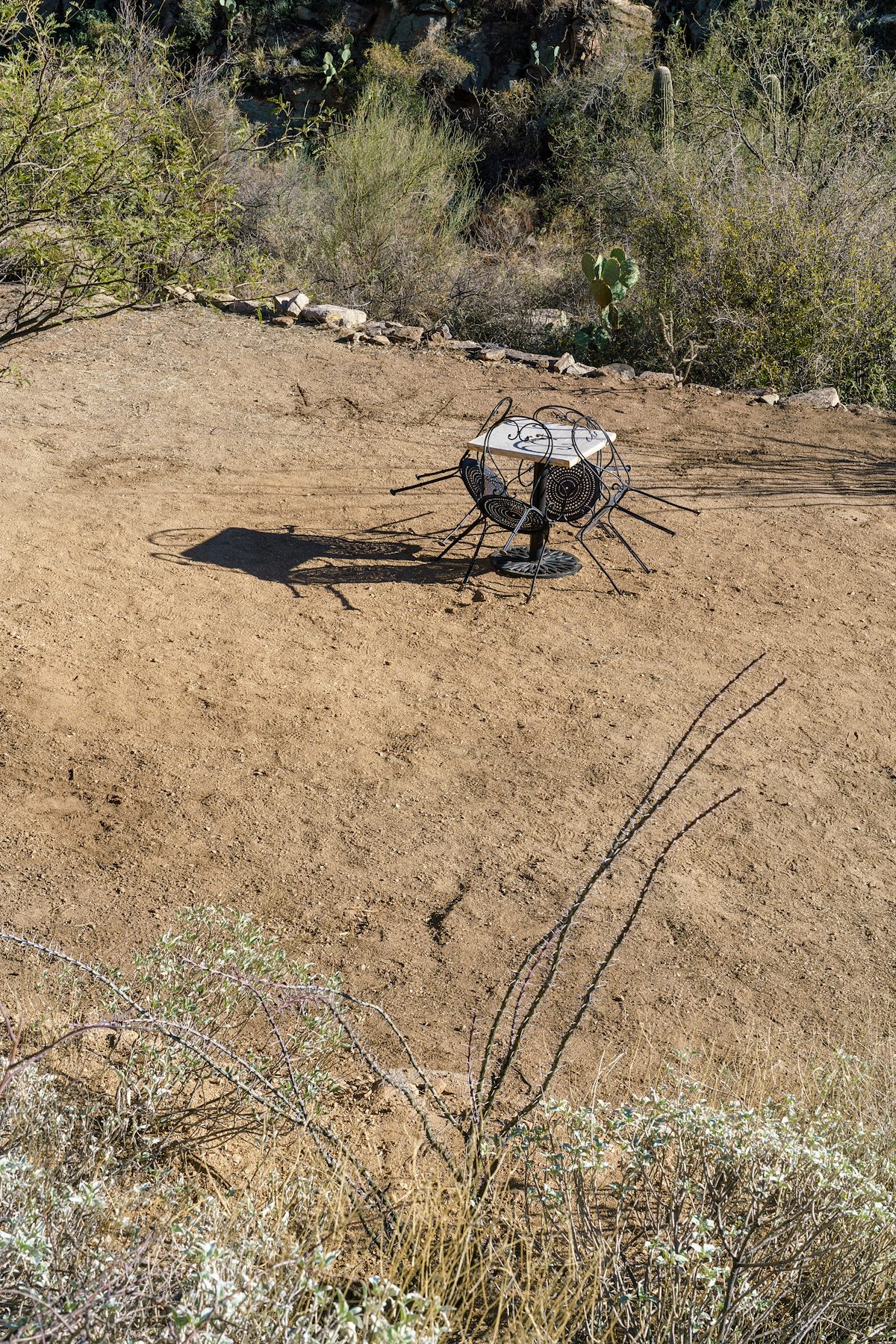 2018 March Old Platform on Pontatoc Canyon Trail Vandalised 02