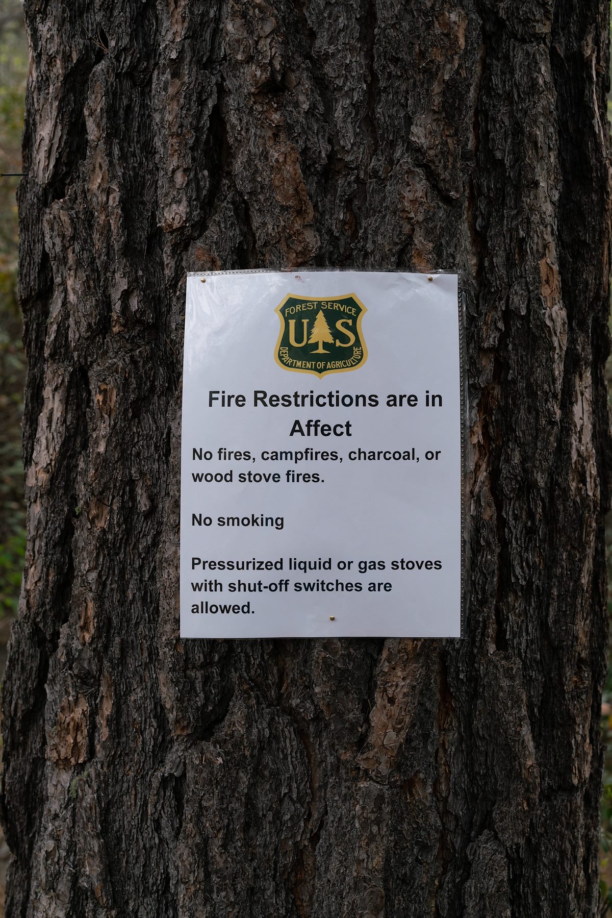2018 May Fire Restrictions