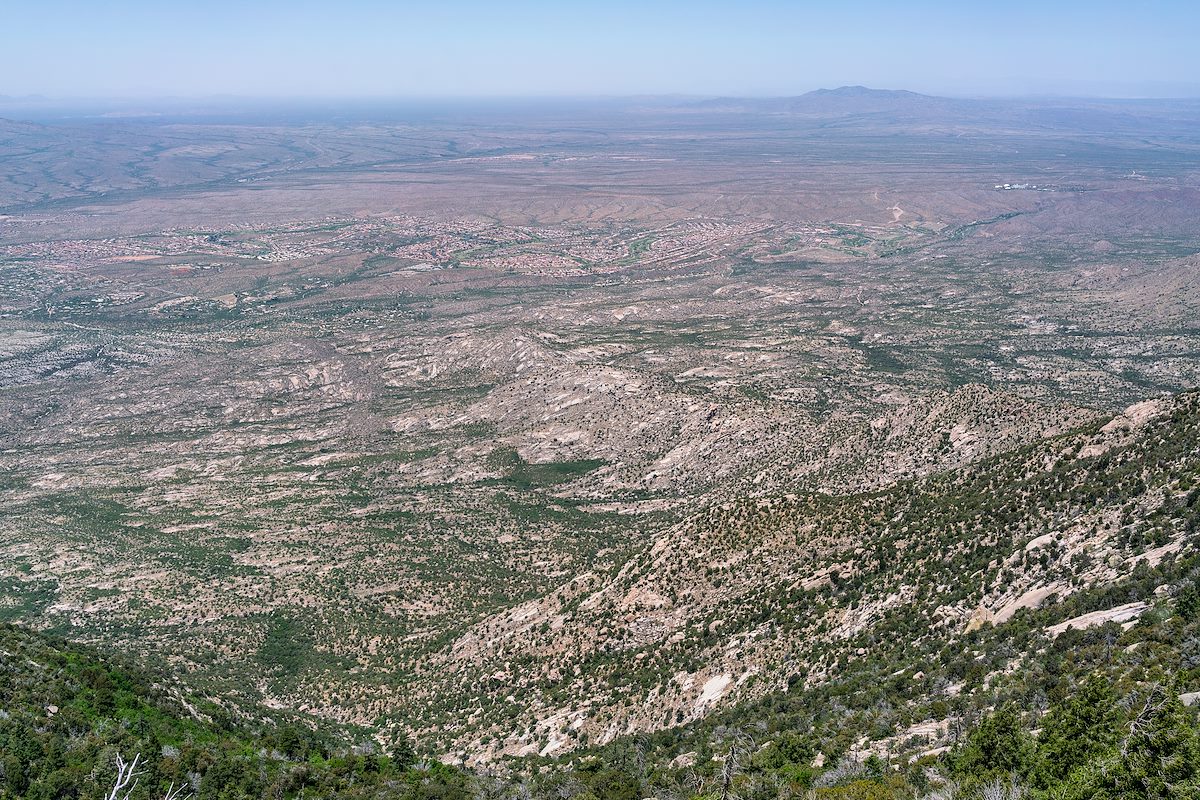 2018 May Looking down from Samaniego Peak