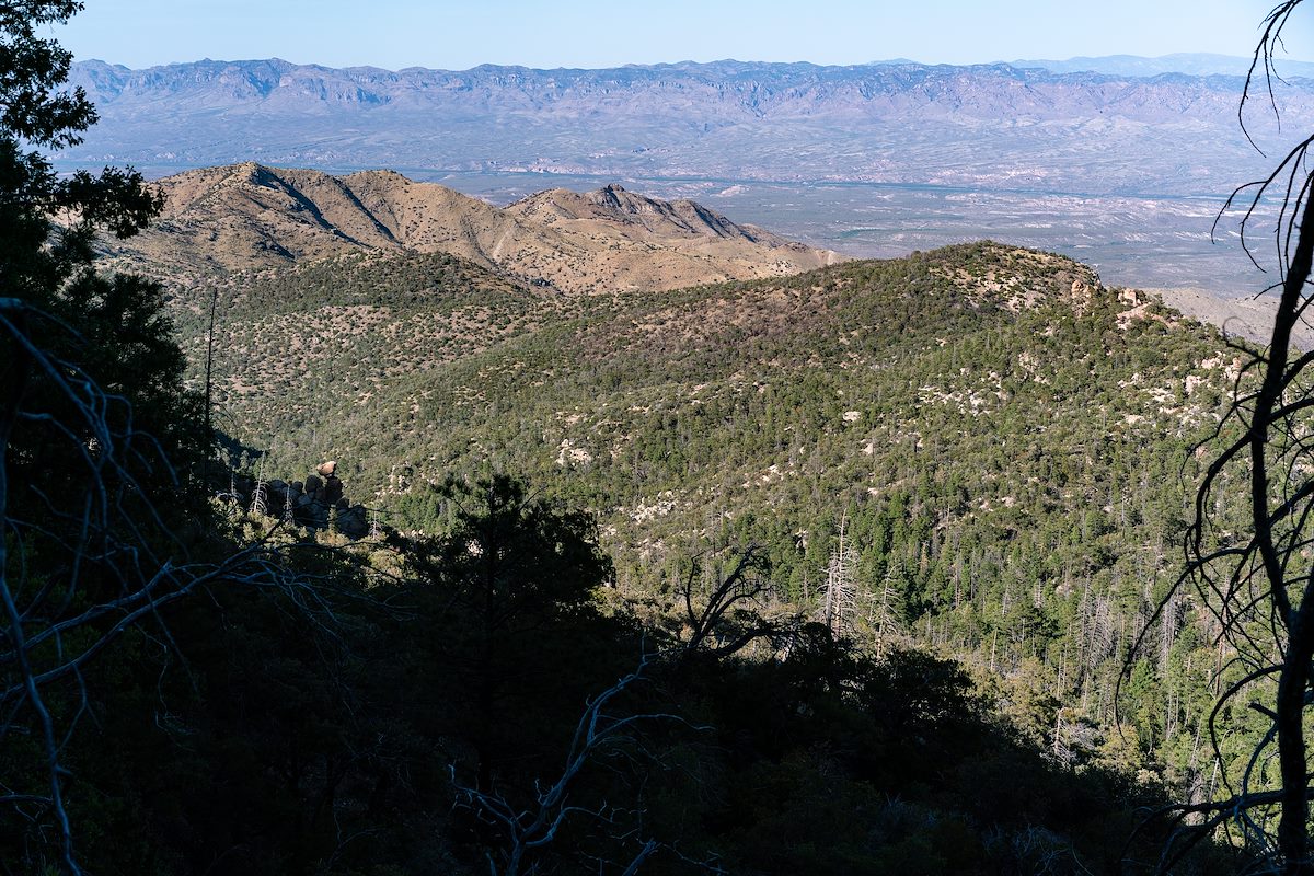 2018 May Looking Down into the San Pedro Valley from the Green Mountain Trail
