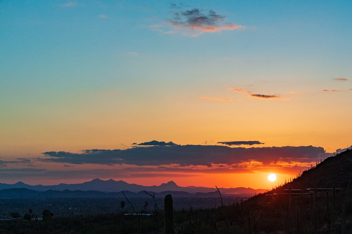 2018 May Sunset from the Pima Canyon Trail