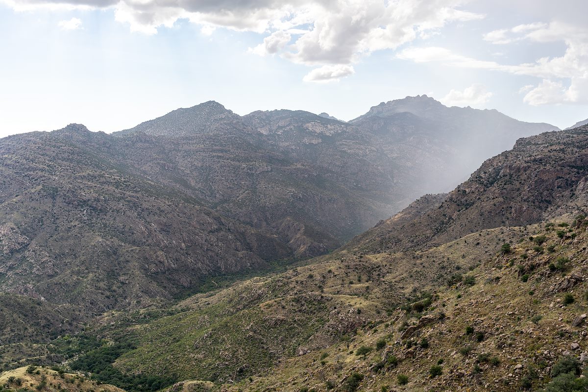 2018 September Summer Storm moving across the Santa Catalina Mountains