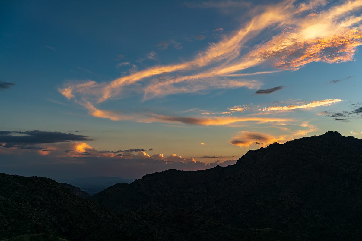 2018 September Sunset from Palisade Trail above Sabino Canyon