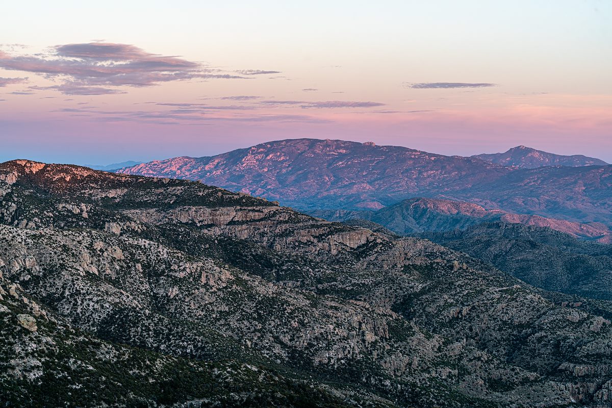2019 April Sunset light on the Rincons
