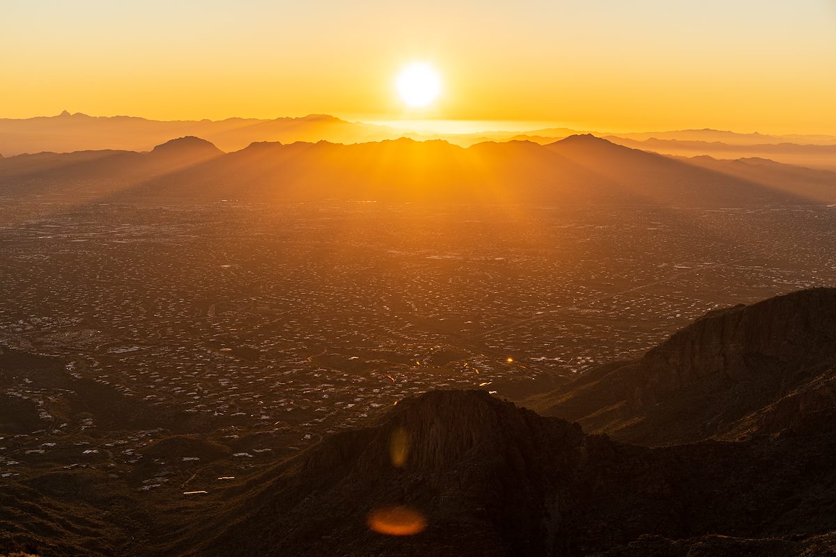 2019 December Sunset from Point 5730 south of Linda Vista Saddle 01