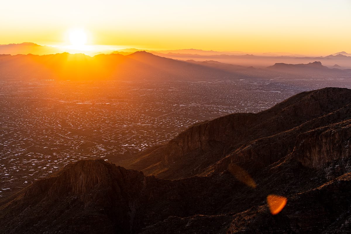 2019 December Sunset from Point 5730 south of Linda Vista Saddle 02