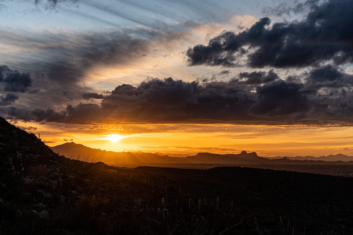 2019 December Sunset on the way out of Dead Horse Canyon