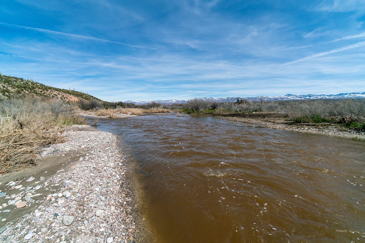 2019 February San Pedro River flooding Redington Road