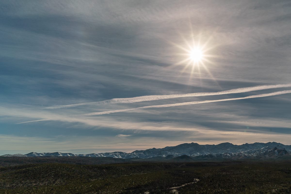 2019 February Santa Catalina Mountains from hills above Edgar Canyon