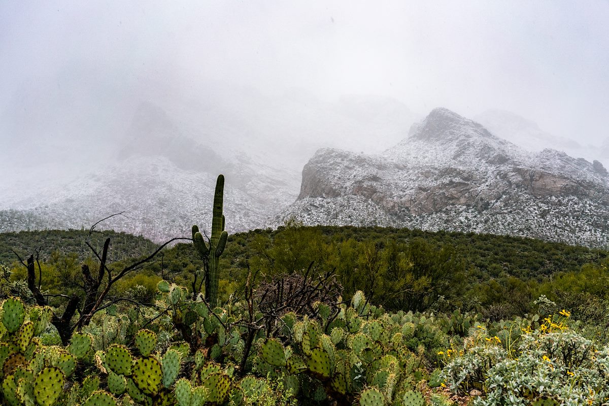 2019 February Snow and Clouds from the Linda Vista Trails