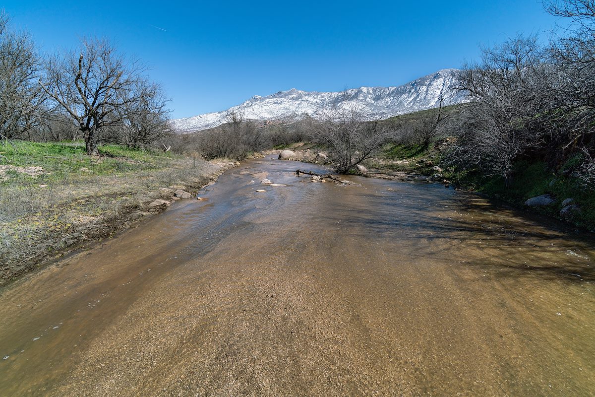 2019 February Water in Sutherland Wash near the Golder Ranch South Parking Area