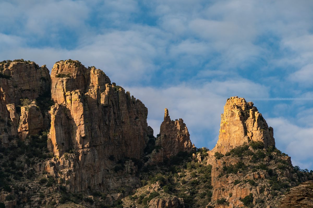 2019 January Finger Rock Area from the Junction of the Pontatoc Ridge and Canyon Trail