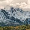 2019 January Snow and Clouds covering the Santa Catalina Mountains