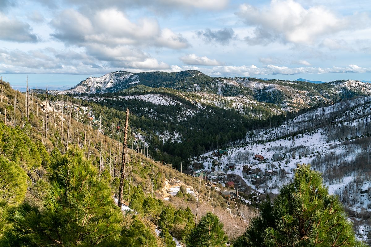 2019 January Summerhaven and Mount Bigelow from Miners Ridge Road