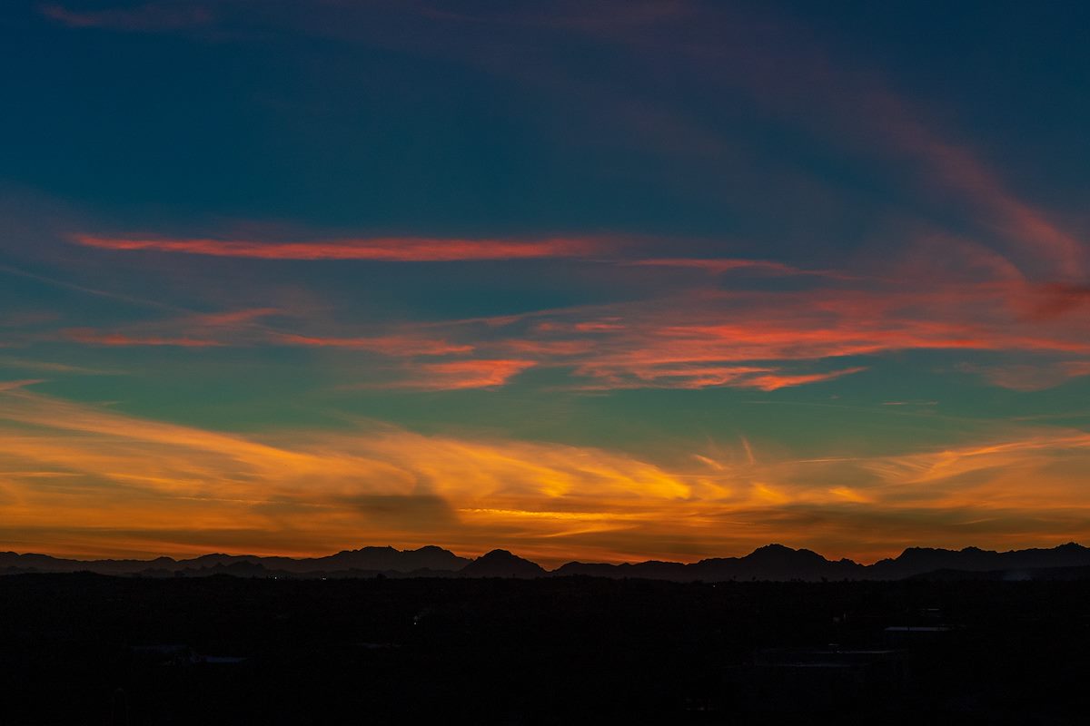 2019 January Sunset from the Agua Caliente Canyon Trail