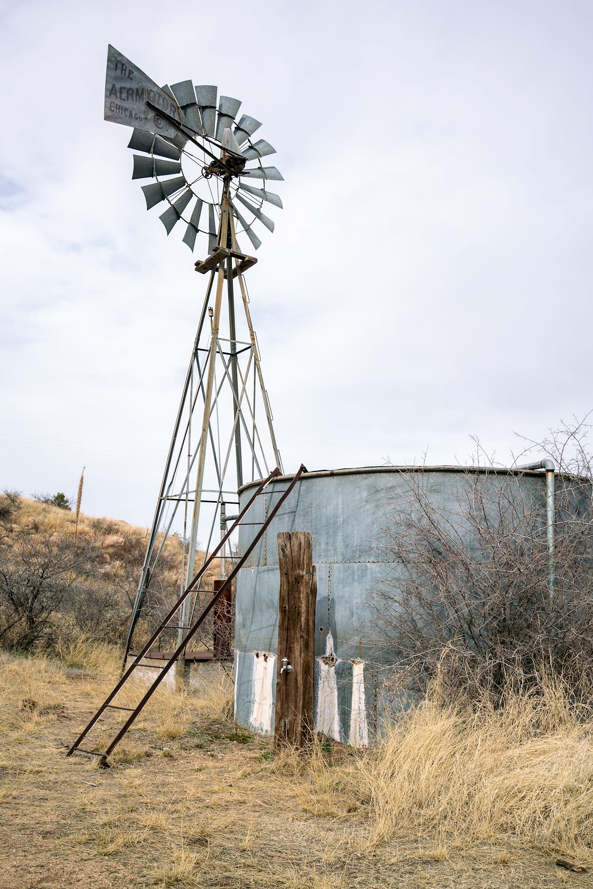 2019 January Windmill And Tank on the Arizona Trail in Oracle State Park