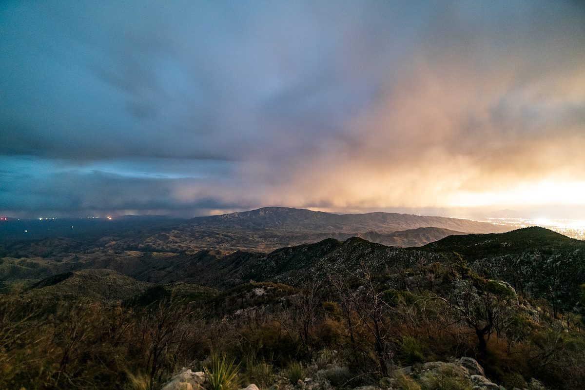 2019 May City Light on the Clouds and Mountains from Guthrie Mountain
