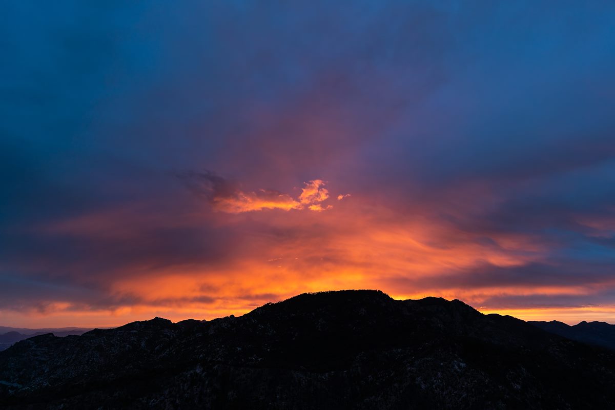 2019 May Sunset over Green Mountain from Guthrie Mountain