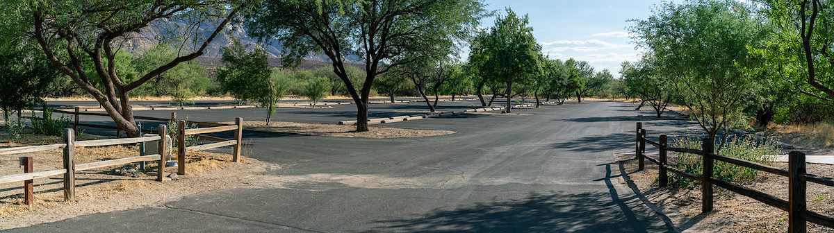 2020 August An Unusual empty parking lot in Catalina State Park