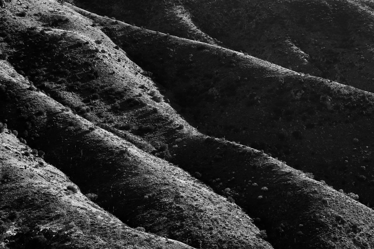 2020 January Sun and Shade on distant hillsides from Point 4131