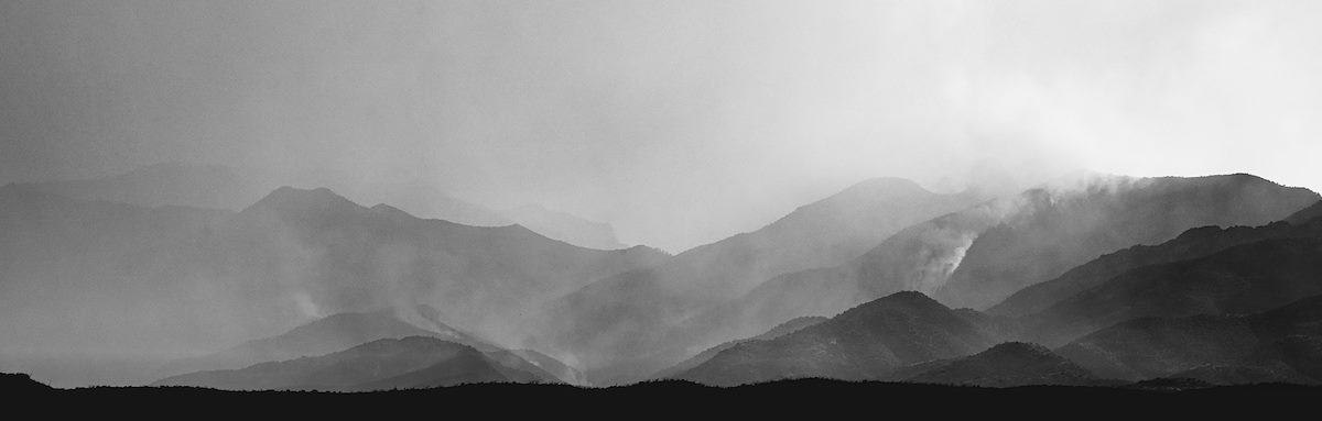 2020 June Smoke Covering the Santa Catalina Mountains from Redington Road above the San Pedro River