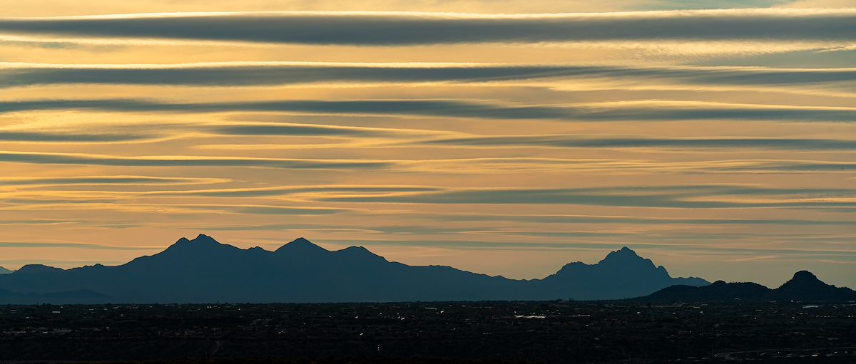 2021 February Clouds over Silver Bell Peak and Ragged Top