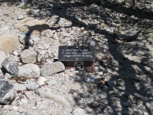 0809 Sabino Canyon Buried Trail Sign